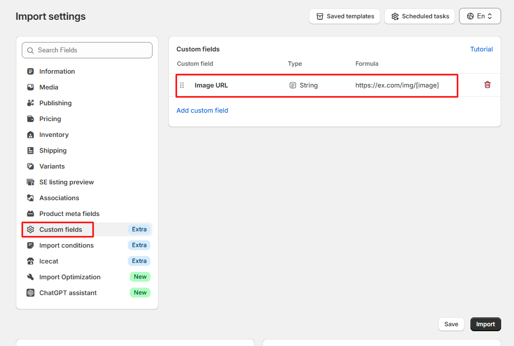 Custom Field Image URL Formula Example