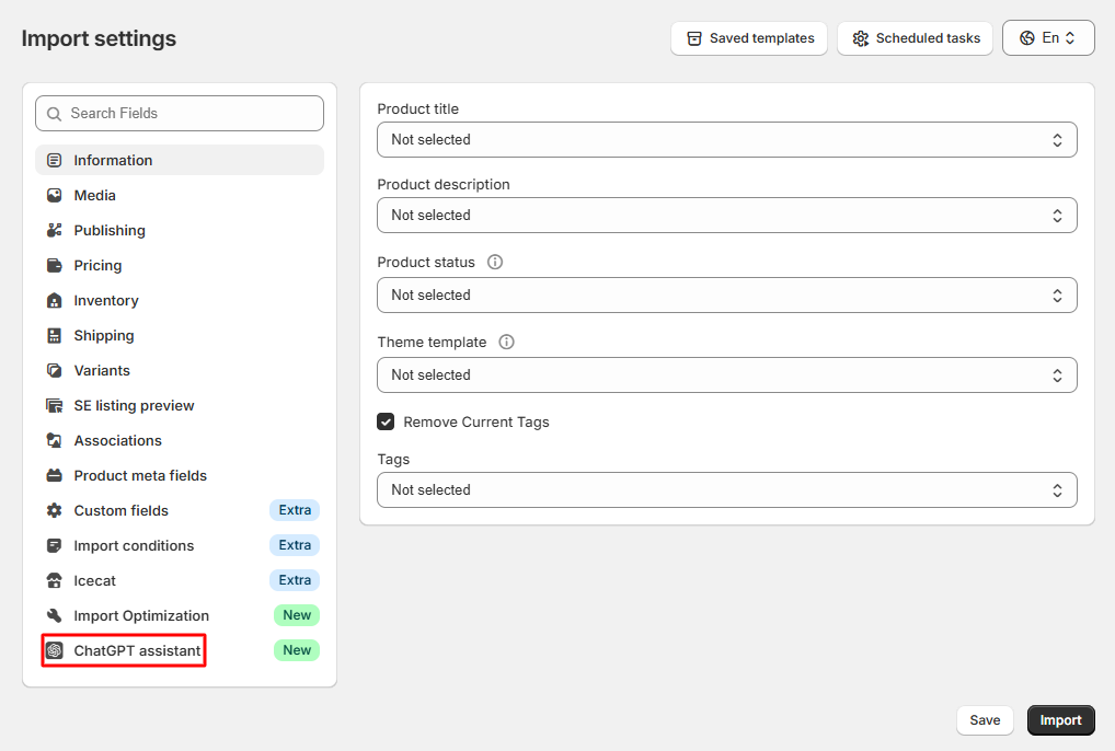 ChatGPT Assistance Tab in Sync Master