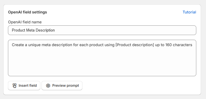 Creating Meta Description Field