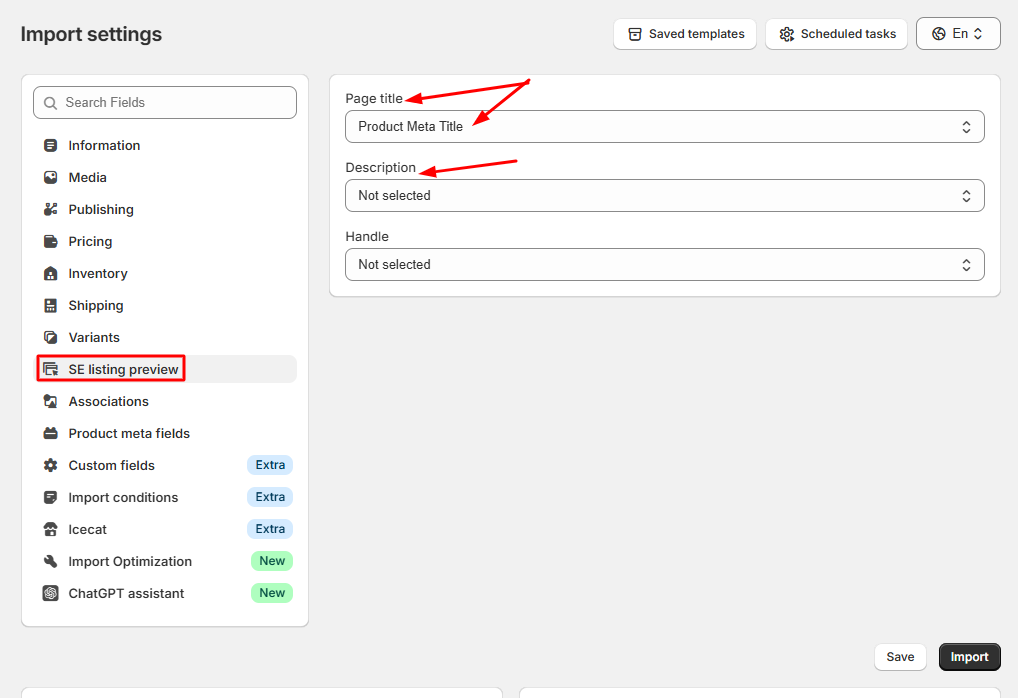Assign Meta Fields to SEO Fields
