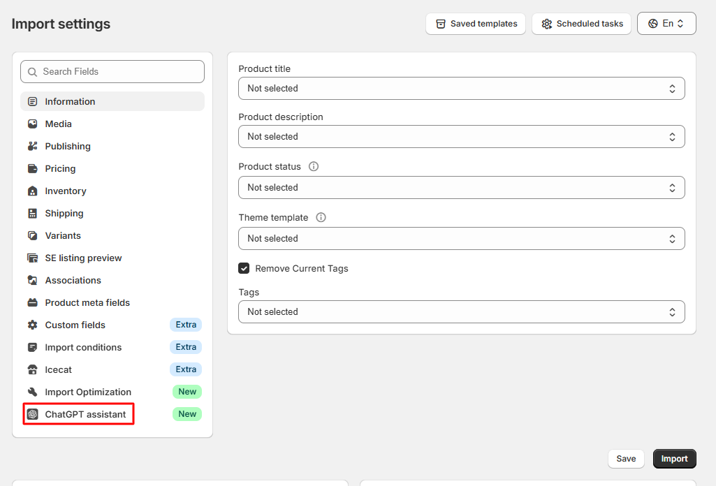 ChatGPT Assistance Tab in Sync Master