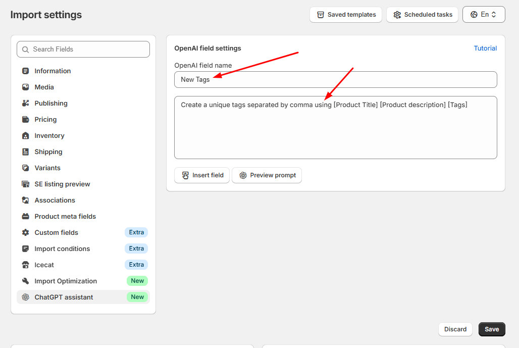 Create AI Field for Tags