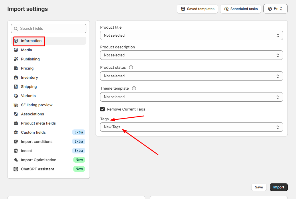 Assign Tags Field