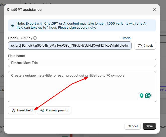 Using Field Shortcodes